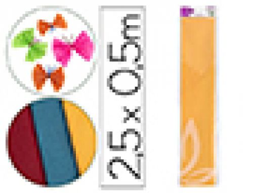 Papel crepe em celofane liderpapel 50 cm x 2,5 m amarelo dour. classico , Liderpapel , 24266 , 8423473242661